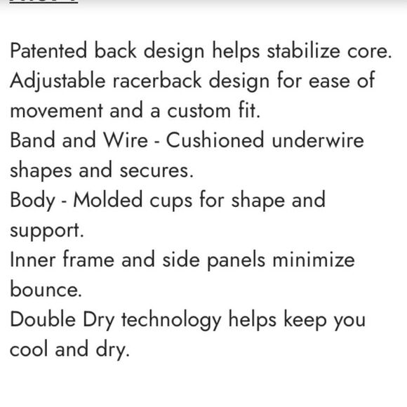 Champion 1694 Racer back sports performance bra adjustable high impact 34 D - Picture 11 of 11